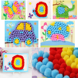 Çocuk Pom Pom Pom çizim DIY el yapımı yaratıcı sopa resim yapma malzemeleri paketi anaokulu oyuncaklar - Product Image 2