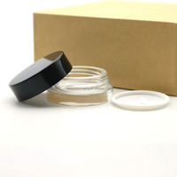 Pot à profil bas en verre dépoli de 7 mL avec couvercle blanc de 38 à 400