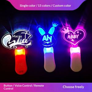 Bâtons lumineux ronds DMX LED personnalisables avec logo, télécommande, pour concerts, fans, tasses à café, lumières flash acryliques graphiques, vente en gros - Product Image 2