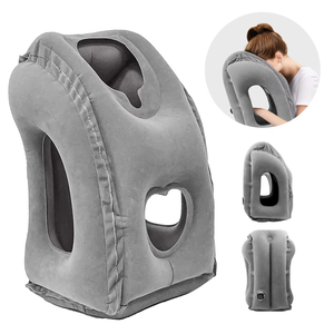 Cojín de aire <span class=keywords><strong>inflable</strong></span>, almohada de viaje, reposacabezas y soporte de barbilla, cojines para avión, oficina, siesta, descanso, almohadas para el <span class=keywords><strong>cuello</strong></span> - Product Image 1