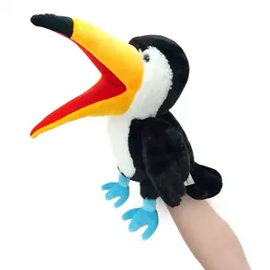 2024 New Educational Enlightenment Parrot Hand Puppet Bigbill Plush Bird Doll from Manufacturer's Stock Animal Toy Type