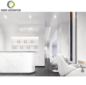Customized Barber Shop <b>Furniture</b> Retail Hair <b>Salon</b> Station <b>Salon</b> Display Cabinet For Modern Barber Shop Design - Product Image 4