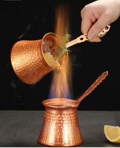 Cafetière turque avec poignée <span class=keywords><strong>Cezve</strong></span> avec poignée en laiton outil à café - Product Image 4