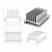 Radiateur en aluminium sur mesure |   Réponse rapide en 1h |   Ailette usinée avec précision par CNC pour boîtier d'alimentation électronique