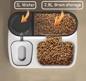 2024 Premium Haustier automatischer Wasserspender und Fütterer 2 in 1 für Katzen oder Hunde Haustierprodukte - Product Image 5