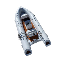 Bateau de pêche en fibre de verre RIB 480G 4,8 m à coque en V profond, bateau pneumatique en PVC Hypalon pour les distributeurs