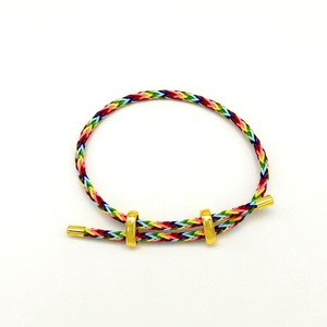 <b>Couple</b> <b>Bracelet</b> Stainless Steel DIY Beaded Steel Wire 3mm Bidirectional Adjustable Trendy Fashion Gift for <b>Couples</b> Wearing It - Product Image 6
