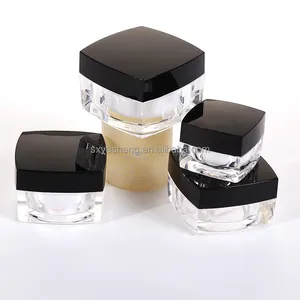 20g Square Acrylic Pot 20gram Acrylic Jar Plastic Cosmetic Cream Jar With Screw Cap In Stock