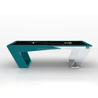 Table de billard américain 9 boules en bois massif de luxe moderne pour intérieur, tailles 7ft/8ft/9ft, table de snooker durable en acrylique – Offre Spéciale