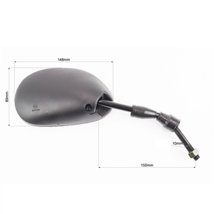 Rétroviseur extérieur de moto en plastique ABS pour honda DIO Rétroviseur arrière en forme de goutte M10 - Product Image 2