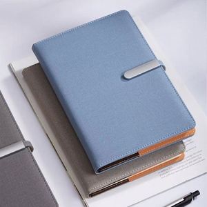 สมุดบันทึกปกแข็งหนัง PU A5 ปรับแต่งได้ จำนวนมาก 100 แผ่น เย็บเข้าเล่ม กระดาษมีเส้นบรรทัด คุณภาพพรีเมียม สำหรับสำนักงาน การประชุม นักเรียน นักศึกษา ไดอารี่ - Product Image 2