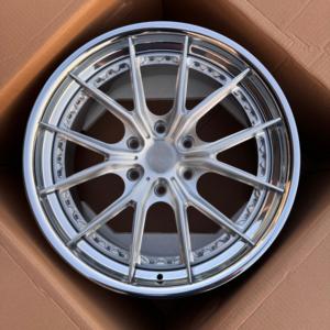 Jantes en aluminium forgé GVICHN personnalisées, finition argent brossé poli, nouvelles, deux pièces - Product Image 6