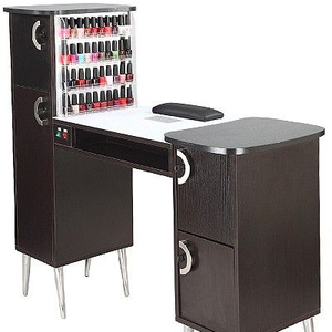Mesa de cristal <span class=keywords><strong>para</strong></span> manicura profesional, mueble de salón, mesa de cristal con colector de polvo, MESA DE MANICURA acrílica - Product Image 1