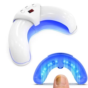 Appareil portable de nettoyage des ongles à séchage rapide, lampe UV LED double lumière en forme de croissant pour manucure, séchoir à ongles pour mains et pieds - Product Image 5