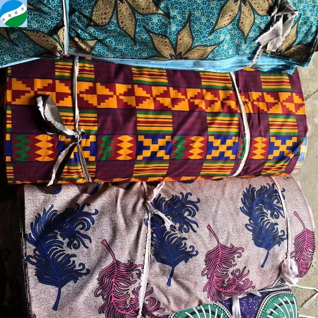 2021 New Arrival Wholesale Polyester Wax Print African Stock Lot Fabric Tissus Polyester in Keqiao Warehouse