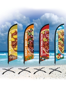 Bandera de Plumas Personalizada TACOS (Mástil No Incluido) - Pancarta Publicitaria para Comida al Aire Libre, Playa, Food Truck y Promoción de Tiendas - Product Image 3