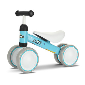 Chilly Kids Four Wheel Balance Bike 12 Inch Adjustable Seat For Toddlers 1-3 Years Metal <b>Frame</b> Plastic Rim Yellow - Product Image 3