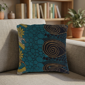 Housse de coussin indien fait à la main Vintage Sari Cotton Kantha - Product Image 4