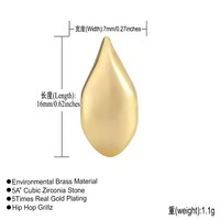 BES Hip Hop Mode 14 K Plaqué Or Laiton Simple Dent Pointue Grilles Bijoux de Corps pour Hommes et Femmes Fête
