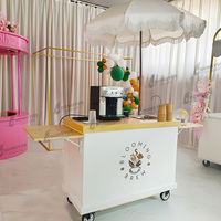 Chariot à bonbons en métal détachable personnalisé, chariot à café mobile commercial pour mariages, fêtes, anniversaires
