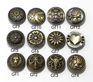 カスタムアンティークエンボスメタルスナップボタンブロンズプレススタッドデニムジャケット革服ロゴ卸売 - Product Image 4