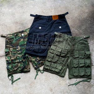 Pantalones Cortos de Mezclilla de Diseño Personalizado, Estilo Urbano, Hip Hop, con Múltiples Bolsillos, Holgados, Tipo Cargo, de Alta Calidad, de Algodón, para Hombre - Product Image 4