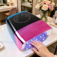 Lampe à LED intelligente 132W pour ongles, lampe UV sans fil à piles pour le séchage du gel, avec minuterie, mémoire et faible bruit, pour salon et usage domestique