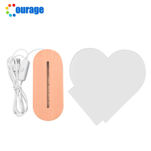 Mới nhất thăng hoa Led Acrylic khung ảnh Khoảng Trống Gỗ cơ sở Acrylic hình ảnh khung đèn tùy chỉnh in ấn - Product Image 3