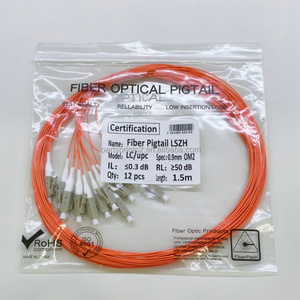 สายไฟเบอร์ออปติกแบบมัลติโหมด LC UPC OM2 สีส้ม LSZH ความยาว 1.5 เมตร สำหรับงานเดินสาย LAN ในศูนย์ข้อมูล จากโรงงานผู้ผลิต (OEM) ค่าการสูญเสียการแทรกต่ำ - Product Image 5