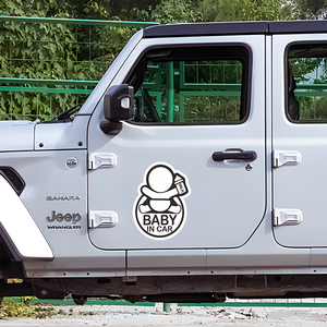 Etiqueta engomada del coche del bebé reflectante negro del tamaño personalizado <span class=keywords><strong>a</strong></span> <span class=keywords><strong>bordo</strong></span> varios colores luminosos <span class=keywords><strong>para</strong></span> la decoración personalizada del coche - Product Image 6