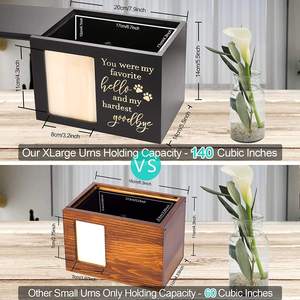 Pet Memorial Urns for <strong>Dog</strong> or Cat Ashes Large Wooden Funeral Cremation Urns with Photo Frame Keepsake <strong>Memory</strong> Casket <strong>Box</strong> - Product Image 6