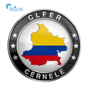 Moneda Conmemorativa Personalizada de Fábrica con Mapa de la Bandera de Colombia en Esmalte 3D, Monedas de Desafío Personalizadas de Colombia - Product Image 2