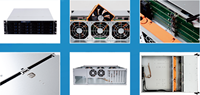 Boîtier de serveur rackable ATX 3U avec 16 baies hot-swap, boîtier PC industriel, 3 ventilateurs 12038, fenêtre latérale