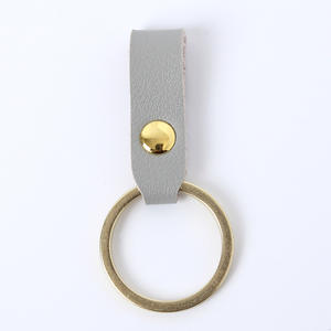 Porte-clés en cuir PU tendance, cadeau promotionnel, créatif, vierge, nouveau, accessoires de porte-clés en métal tendance - Product Image 5