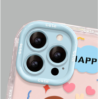 Coque de téléphone portable en TPU souple effet gelée avec impression photo Cool Happy Relax Girl pour iPhone 12 13 14 15 16 17 Pro Max