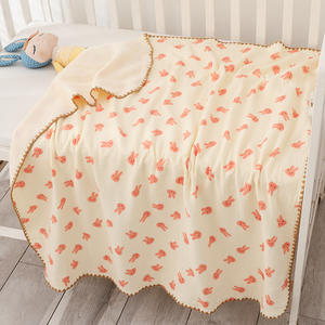 Couverture en mousseline pour bébé, personnalisée, luxueuse, confortable, 4 couches, pour filles, style européen et américain, toute saison, écologique - Product Image 6