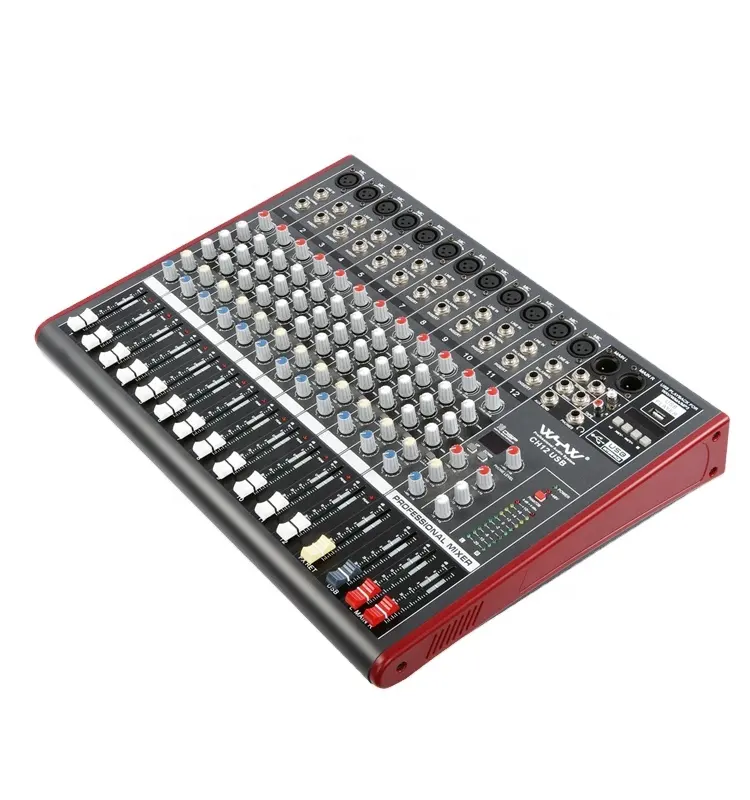 12-channel usb audio mixer console
