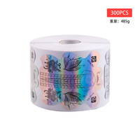 Formes d'ongles d'extension de papillon personnalisées en papier, étiquette privée, 100/300 pièces