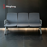 Chaise d'attente modulaire de qualité commerciale avec table d'appoint optionnelle, structure en acier antirouille, couleur personnalisable pour hôpitaux, écoles, aéroports
