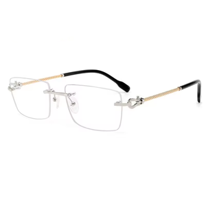 Luxury Brand Lens Designer Gafas New Eye Glasses 2026 Eyeglasses Lentes Rimless IP Titanium Lunettes Men <b>Spectacle</b> Frames - Product Image 3