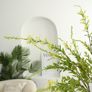 Plantes vertes artificielles, fleurs en plastique, plastique souple, haute simulation, décoration intérieure, accessoires de mariage - Product Image 4