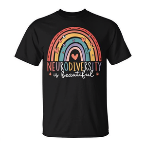 T-shirt 'Neurodiversità è Bella' per Adulti, Unisex, Manica Corta, Girocollo, Stampa Digitale, per Attività Promozionali - Product Image 2