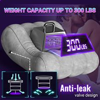 Sofá de Aire Moderno de PVC Portátil Inflable para Exteriores Económico Plegable y Reclinable para Dormitorio o Juguetes Sexuales para Parejas