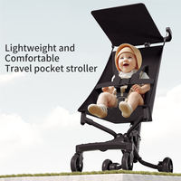 Système de voyage léger pour bébé, poussette pliable, landau d'avion, poussette portable, chariot de poche pour nouveau-nés et enfants