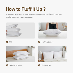 Oreillers rafraîchissants pour <span class=keywords><strong>dormir</strong></span>, qualité hôtelière de luxe, garnissage en microfibre 3D avec housse respirante pour les dormeurs sur le côté et sur le ventre - Product Image 6