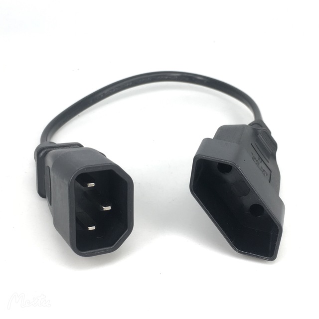 IEC 320 C14 Male Plug to Extensional Power Cord Eu 2Pin Female Power Cable for UPS PDU,EU Power Adapter Cord
