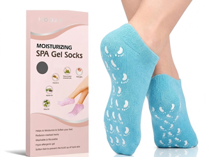 ถุงเท้าเจลเพิ่มความชุ่มชื้นสำหรับดูแลเท้าแห้งและช่วยบำรุงผิวให้ชุ่มชื้นยาวนานด้วยชั้นเจลนุ่มด้านใน - Product Image 1