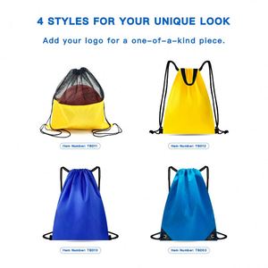 Sac poubelle à cordon en polyester pour équipement <span class=keywords><strong>de</strong></span> <span class=keywords><strong>sport</strong></span> et <span class=keywords><strong>de</strong></span> gym, personnalisable avec logo, MOQ 1 pièce, fabriqué en Chine - Product Image 4