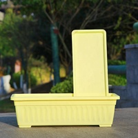 Pot de plantation rectangulaire classique en plastique coloré pour légumes, 59 cm, 49 cm, 43 cm