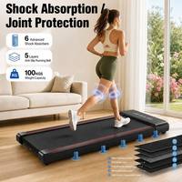 Tapis de marche OEM 1-6 km/h avec surface de course plus large, moteur DC 1,5 CV, pour entraînement de musculation à domicile